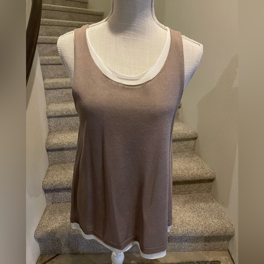 NWT 2-tone Layering Sweater Tank
